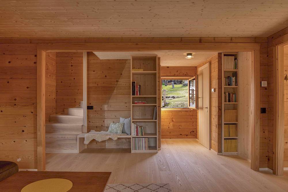 Chalet MühlebachWohnraum mit neuer Treppe
